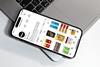 grocer instagram social media mockup iphone