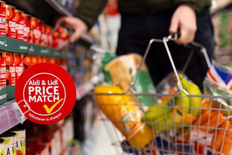 morrisons aldi lidl price match basket shopper